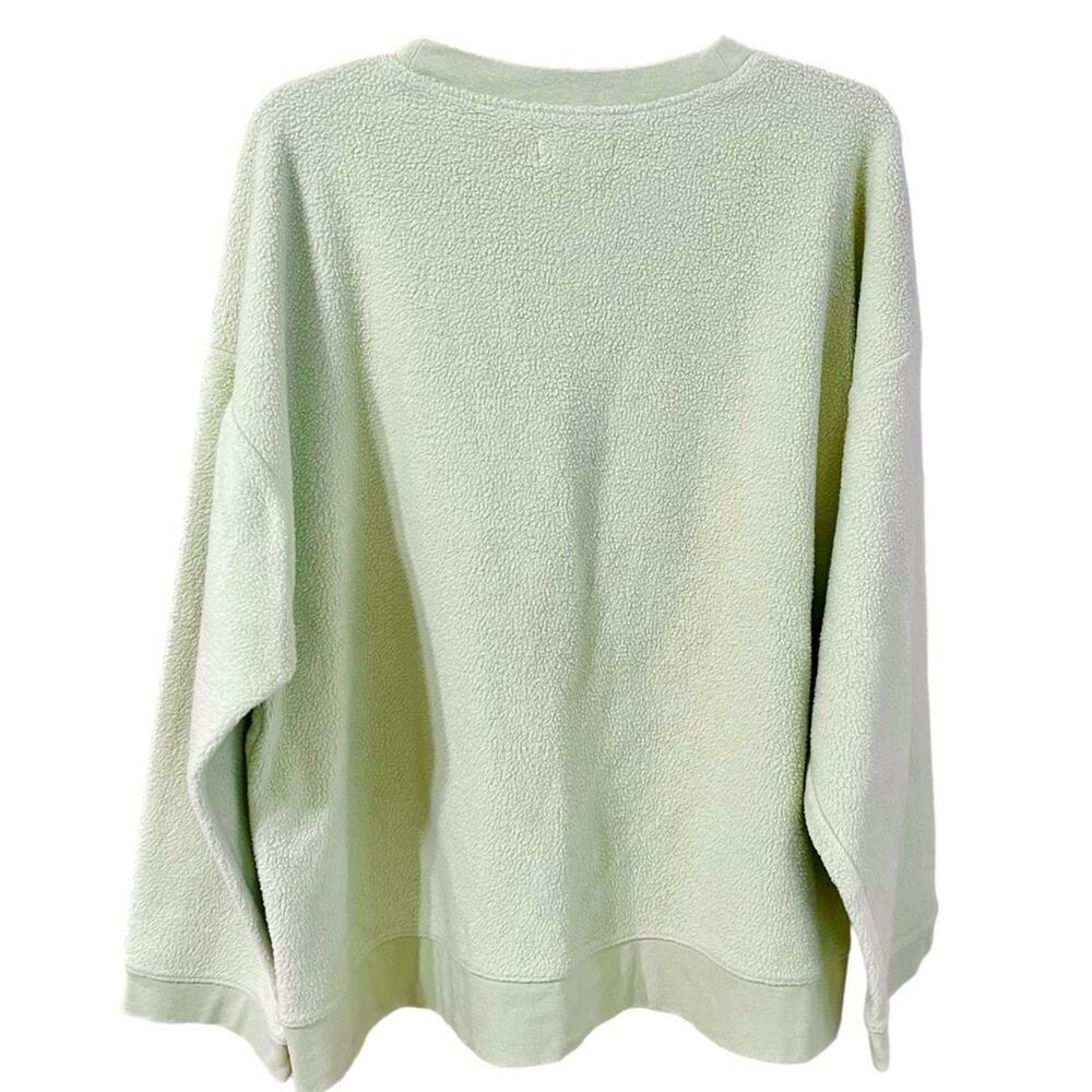 Madewell Sweatshirt XL (Re)sourced Brushed Side-Button Relaxed Green - Picture 5 of 7
